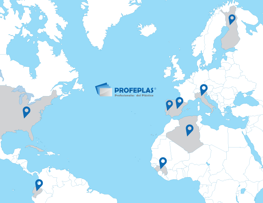 mappa Profeplas in il monde